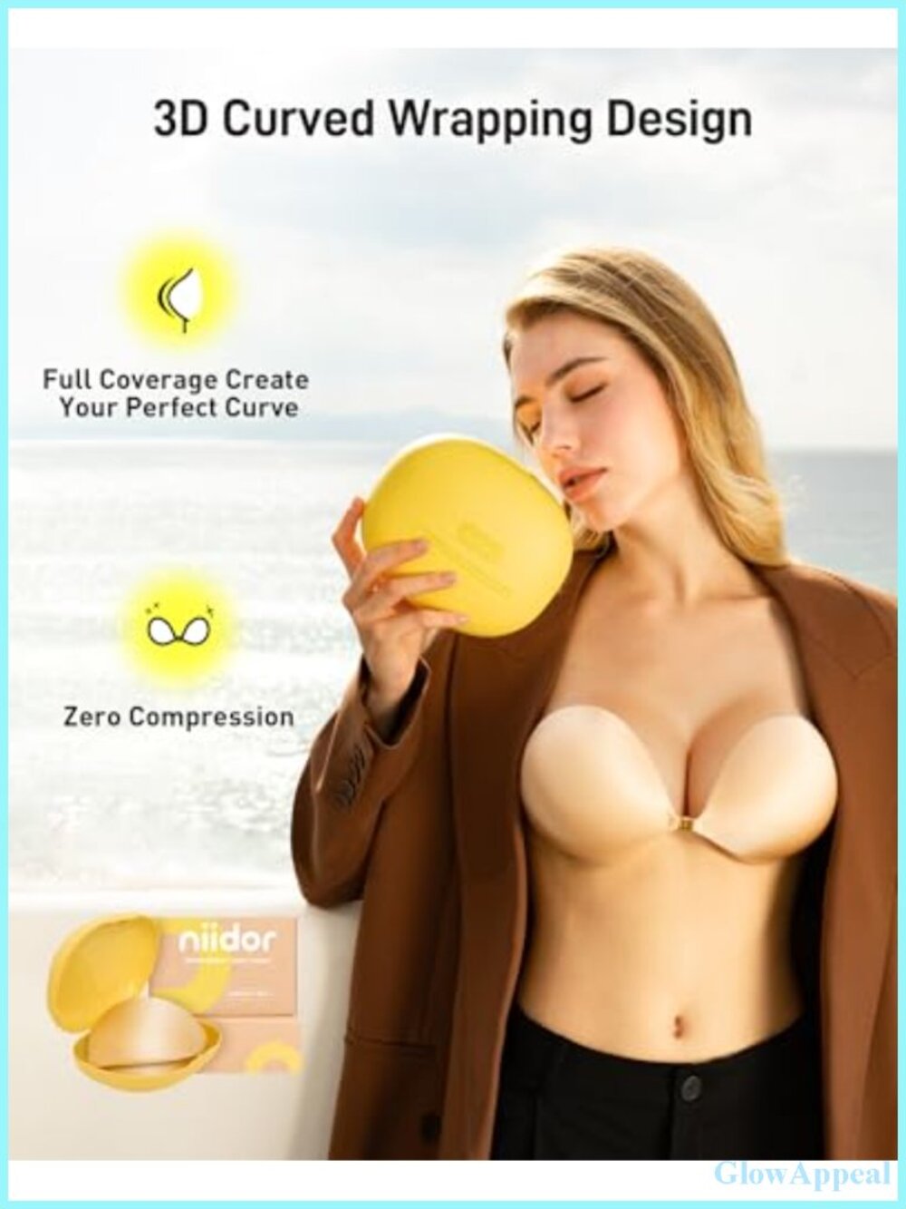 Magnetic Adhesive Bra Strapless Sticky Invisible Push Up Bra For Backless Dress View 2